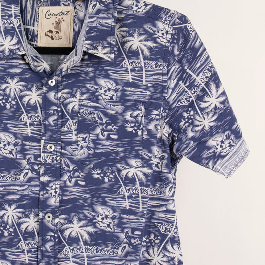 Camisa hawaiana azul (XL) Coostot