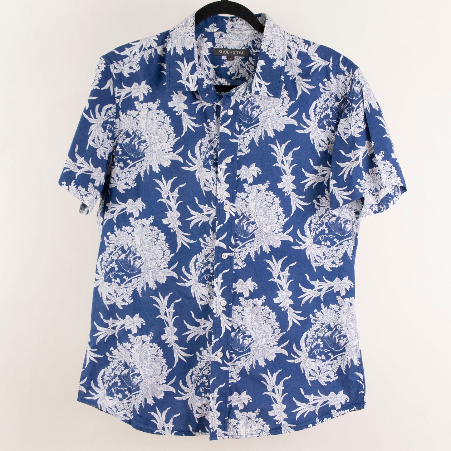 Camisa hawaiana azul (M) Slate & Stone