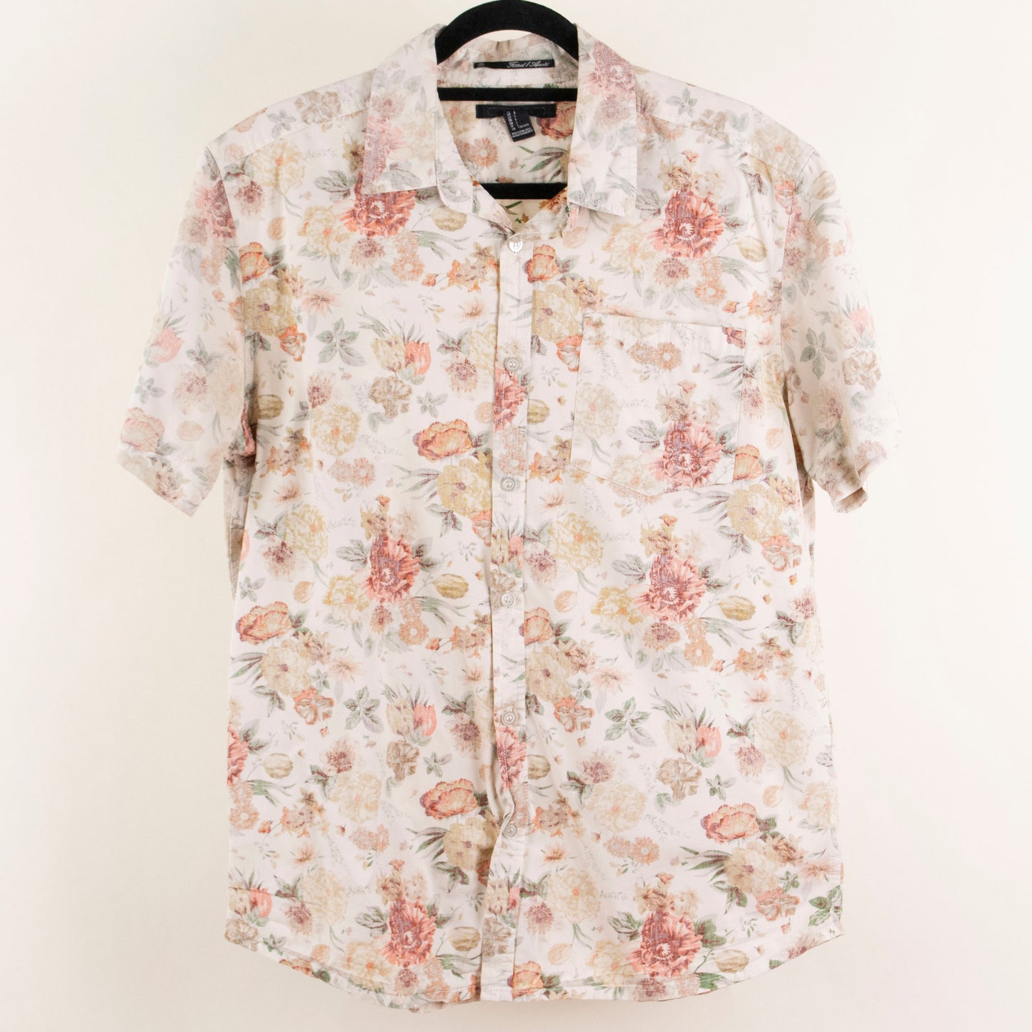 Camisa estampada beige (L) 21 Men