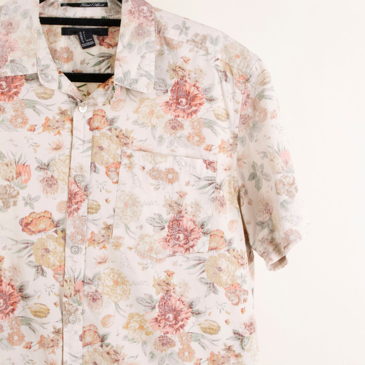 Camisa estampada beige (L) 21 Men
