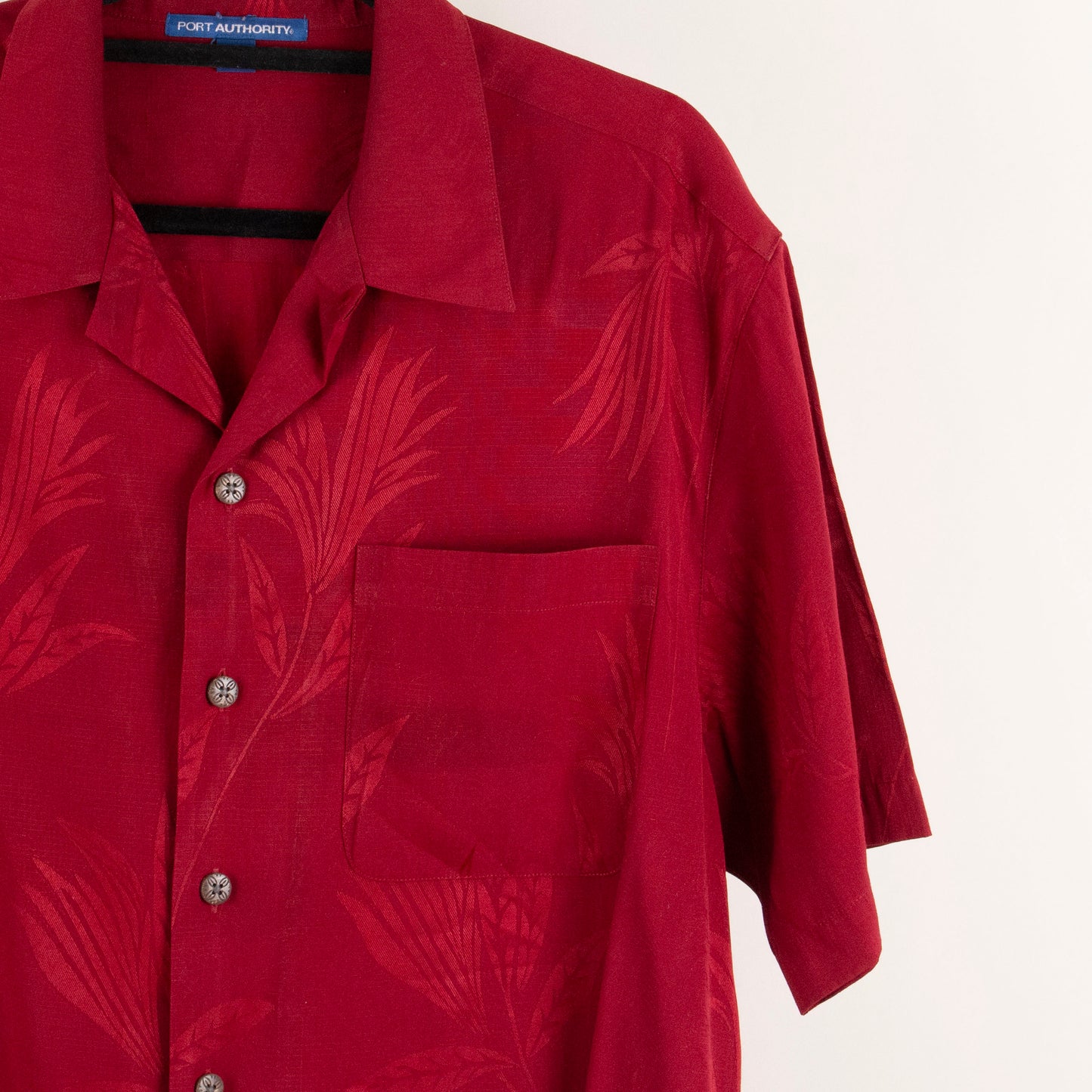 Camisa hawaiana rojo (L) Port Authority