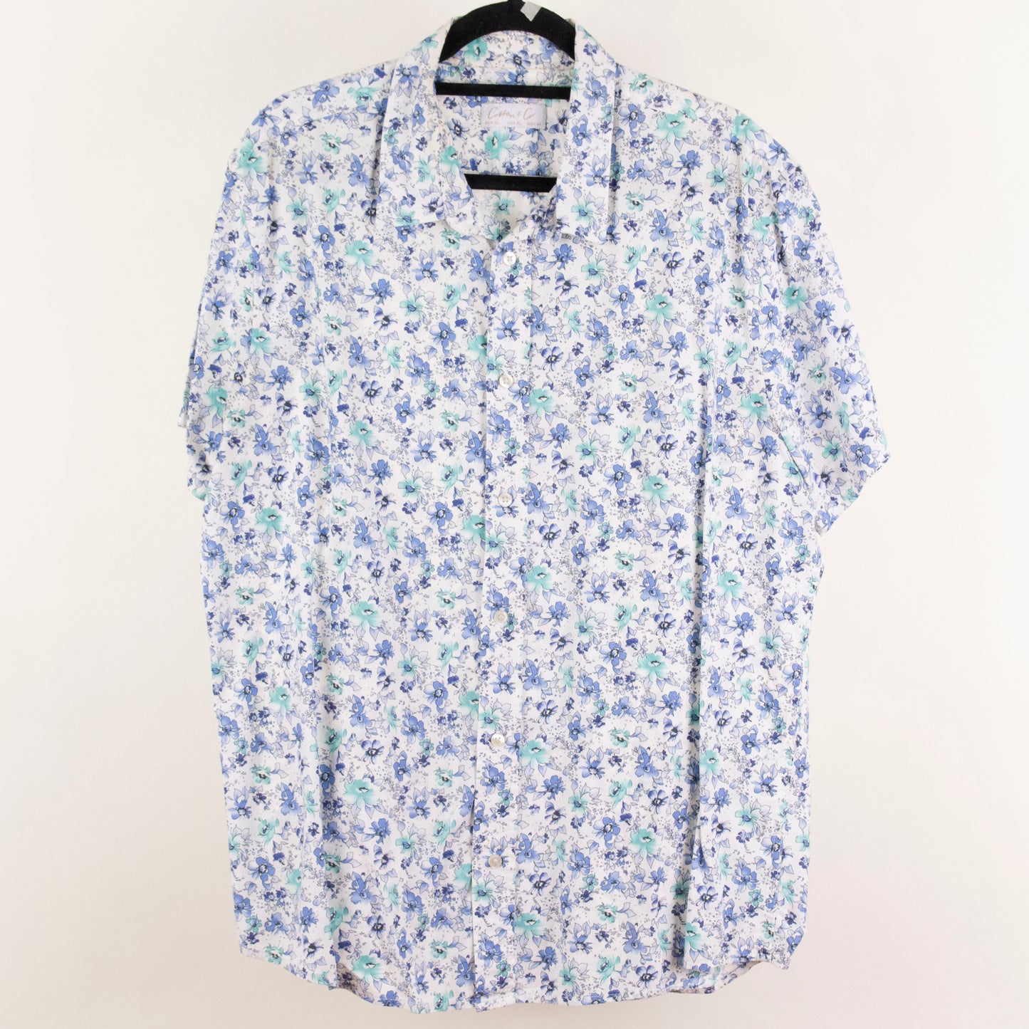 Camisa estampada blanco (XL) Cotton & Co