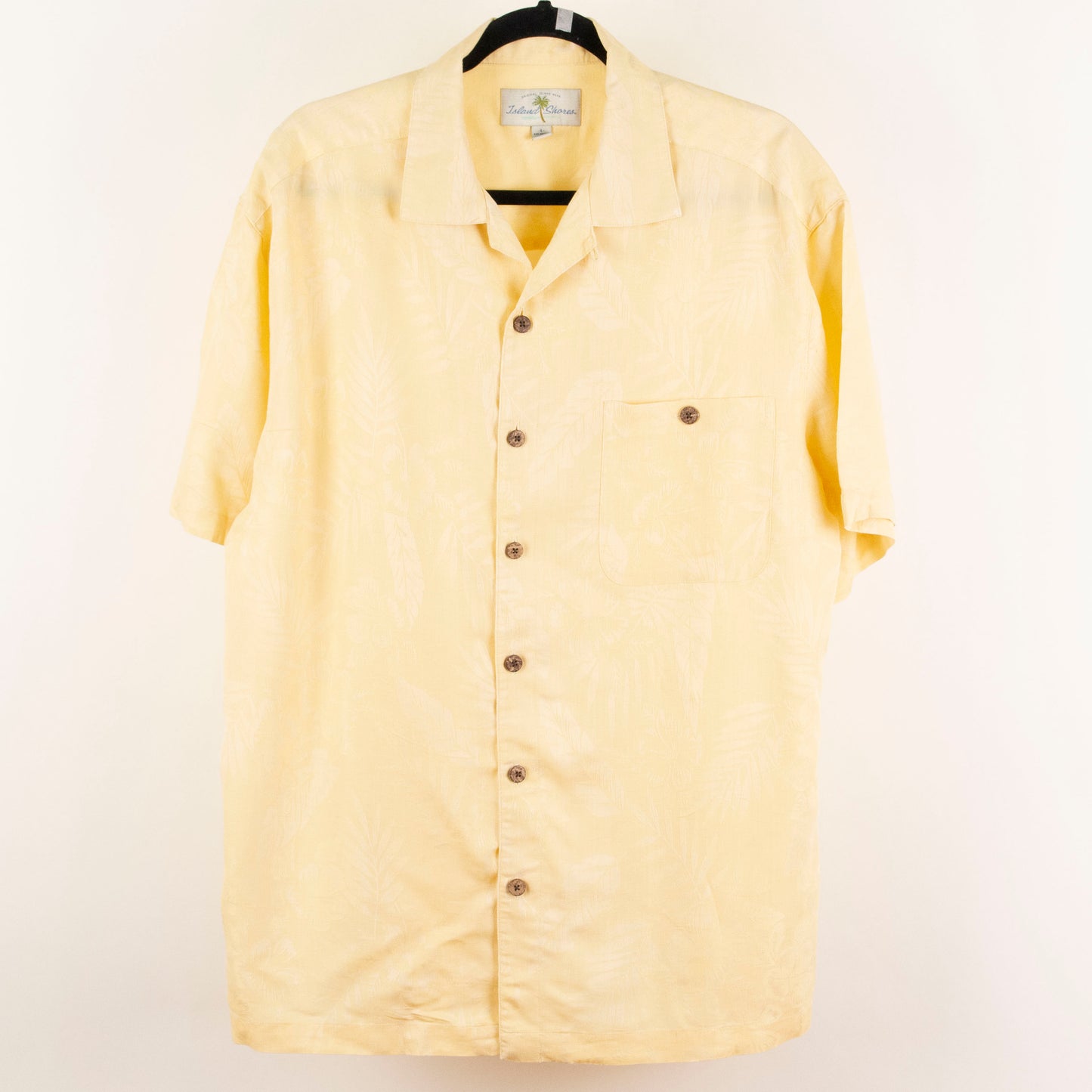 Camisa hawaiana amarillo (L) Island Shores