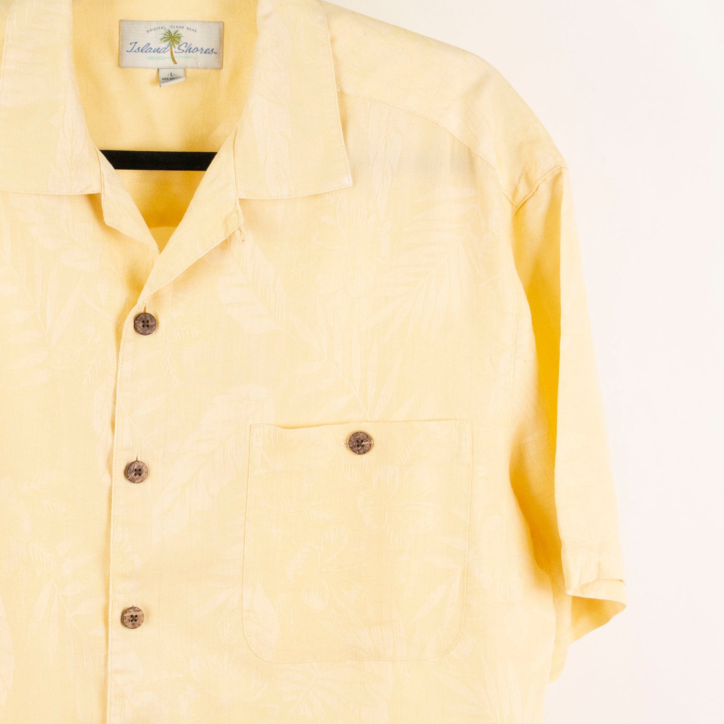 Camisa hawaiana amarillo (L) Island Shores