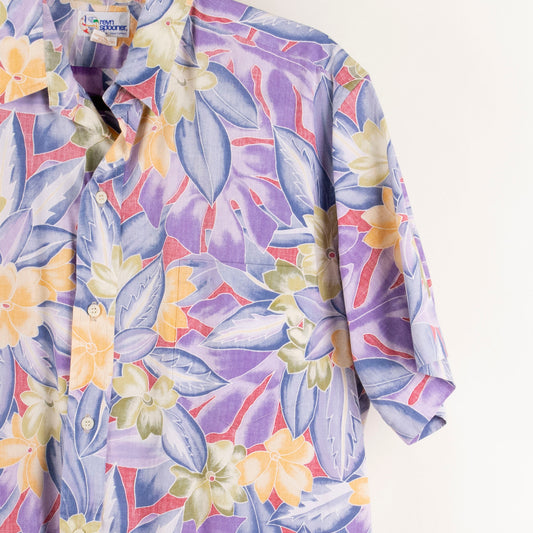 Camisa hawaiana purpura (L) Reyn Spooner