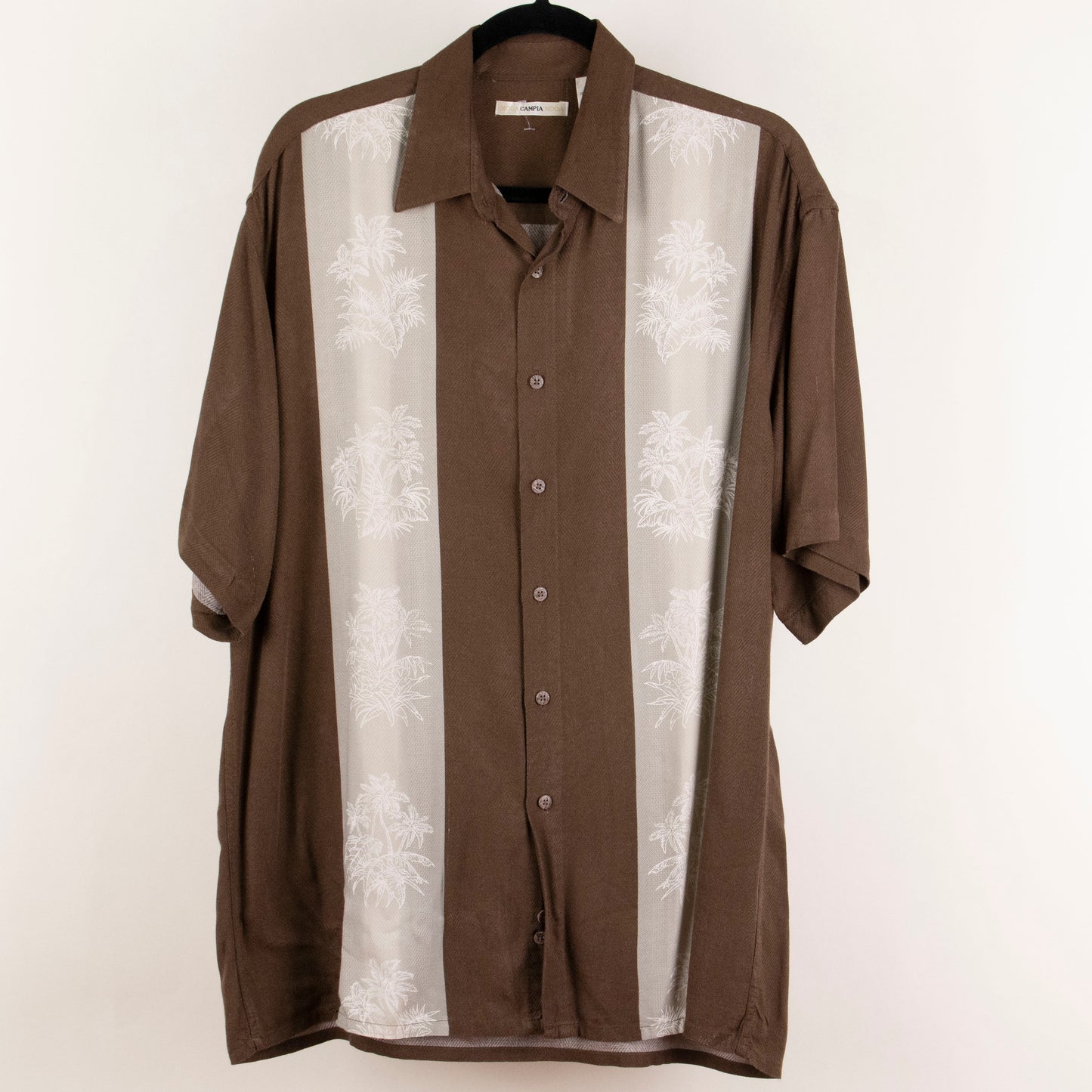Camisa hawaiana marrón (M) Moda Campia Moda