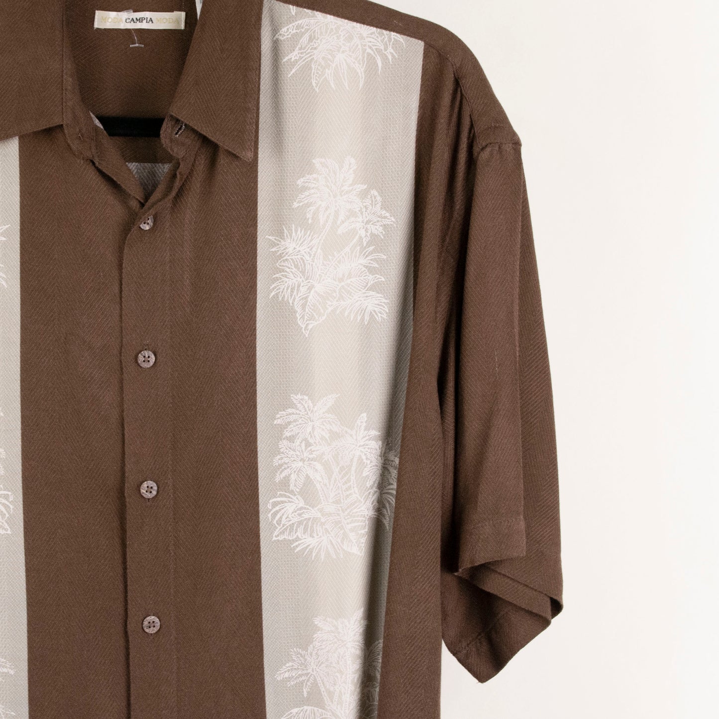 Camisa hawaiana marrón (M) Moda Campia Moda