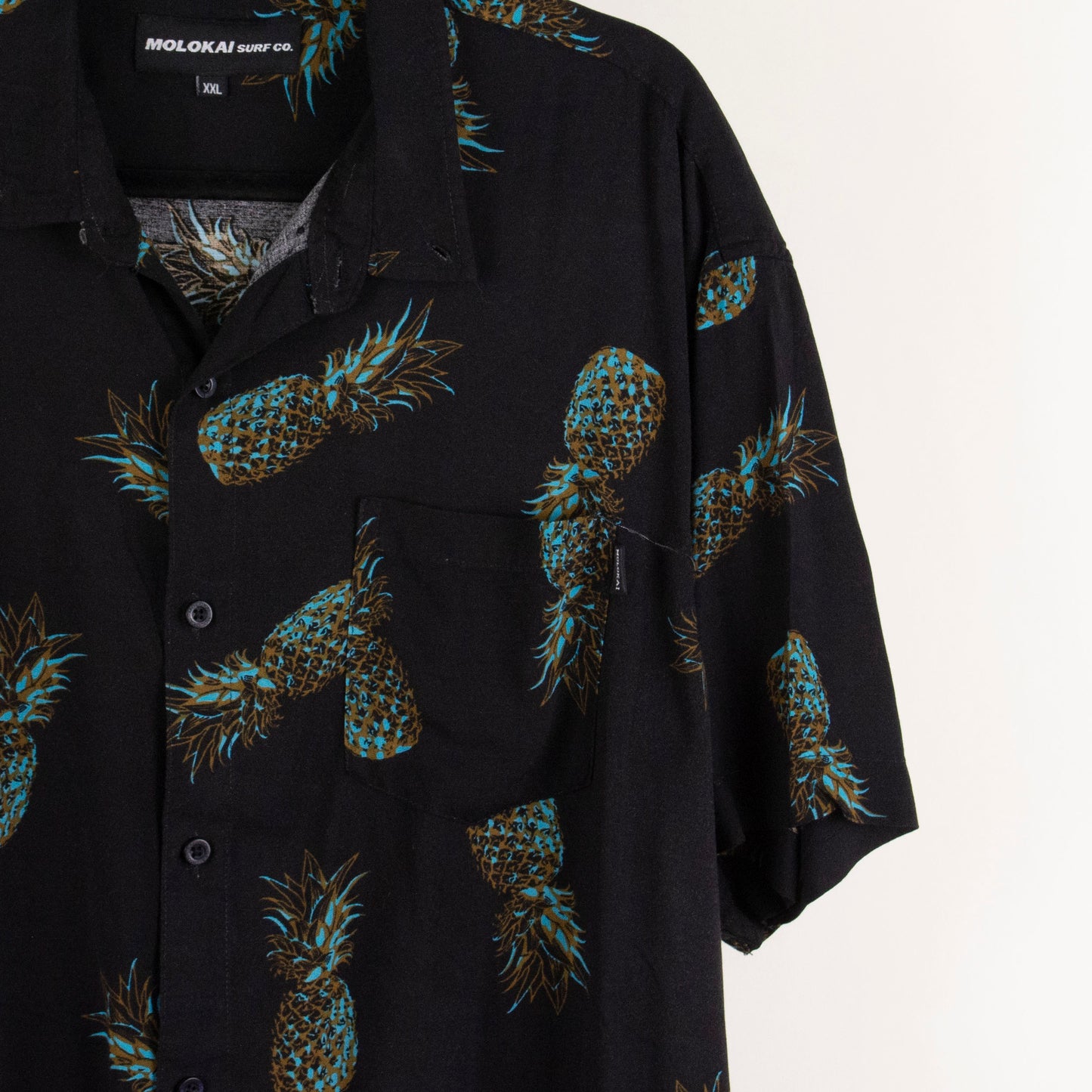 Camisa estampada negro (2XL) Molokai