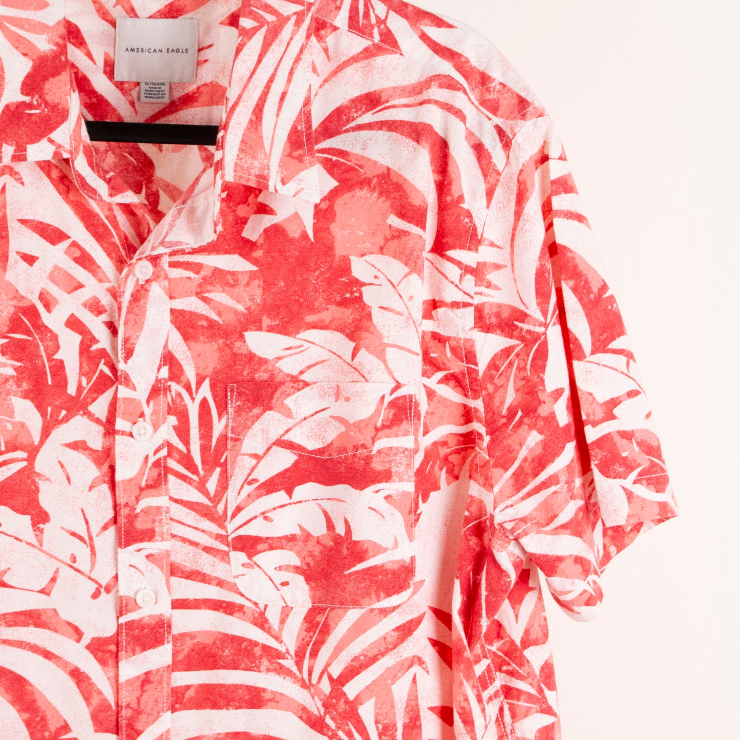 Camisa hawaiana rojo (XL) American Eagle