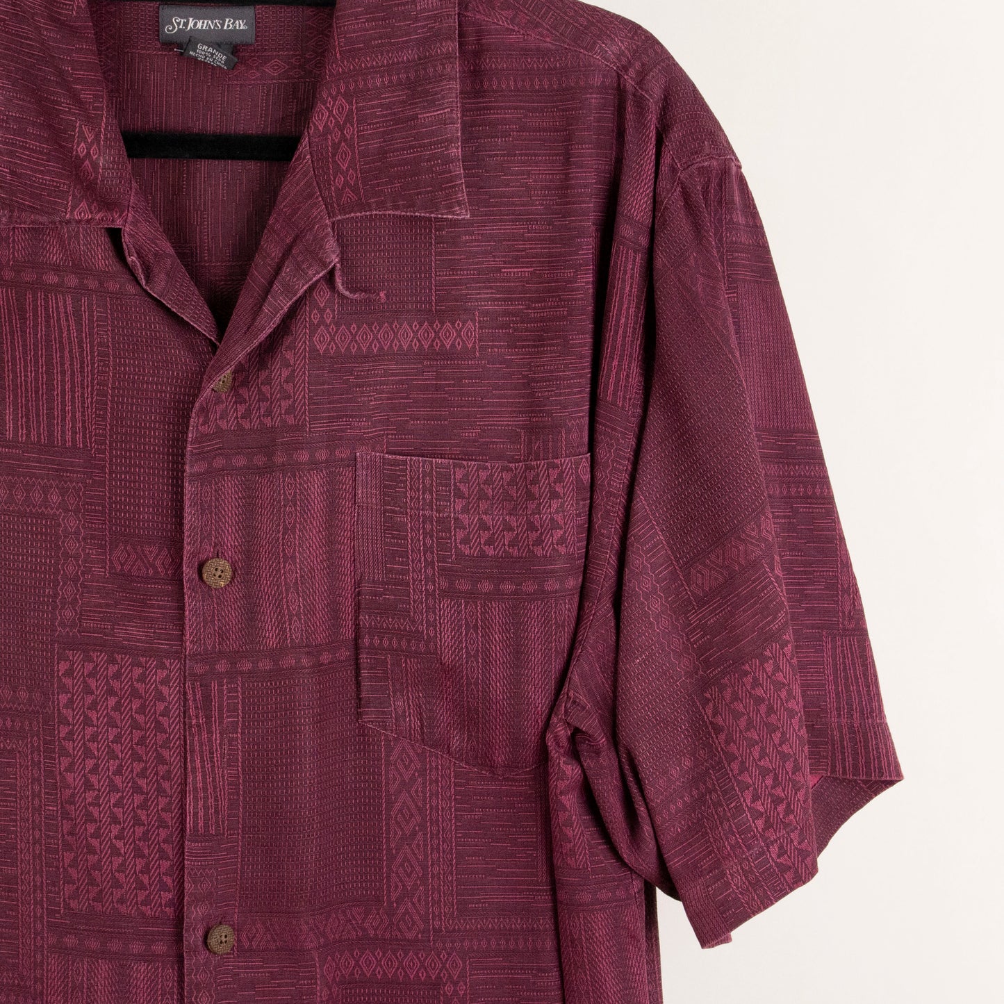 Camisa estampada rojo (L) St. John´s Bay
