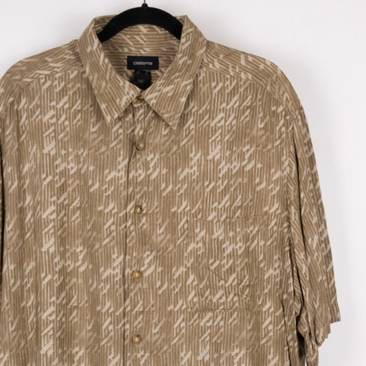 Camisa estampada café (XL) Claiborne