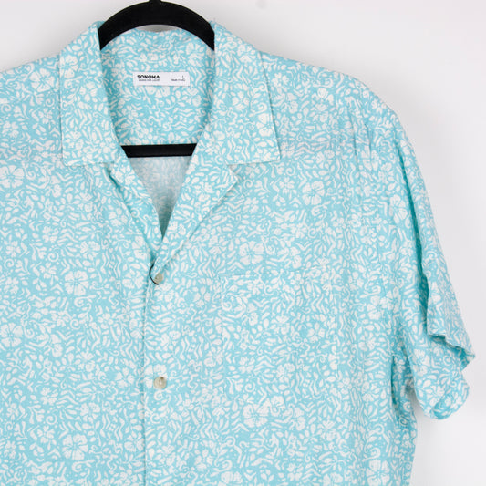 Camisa hawaiana azul (L) Sonoma