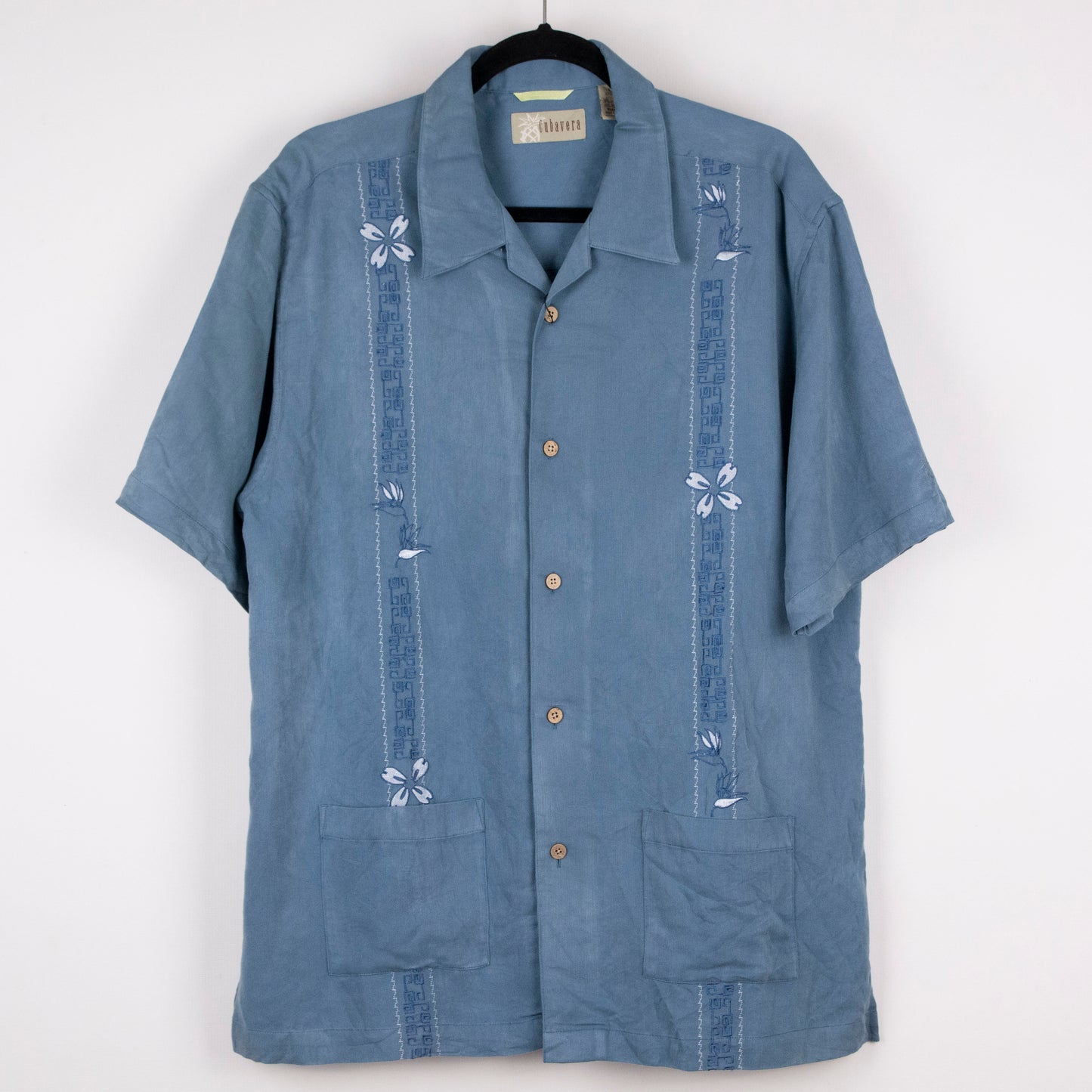 Camisa hawaiana azul (L) Cubavera