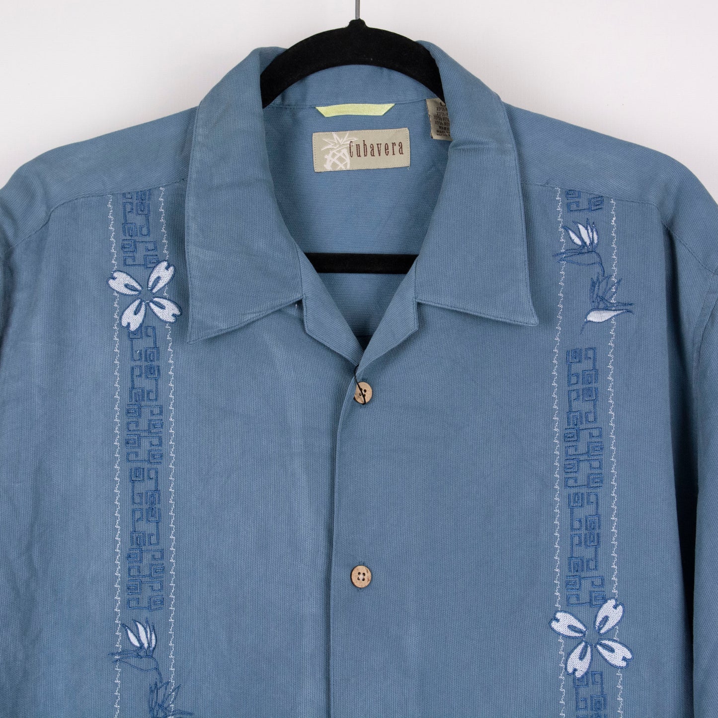 Camisa hawaiana azul (L) Cubavera