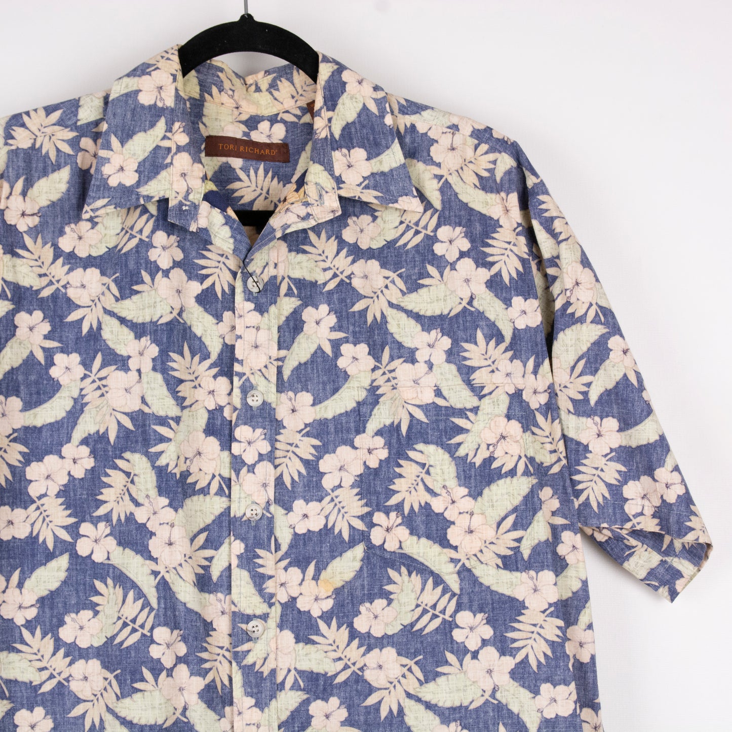 Camisa hawaiana azul (M) Tori Richard