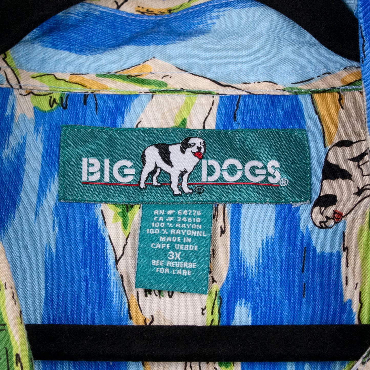 Camisa hawaiana azul (3XL) Big Dogs