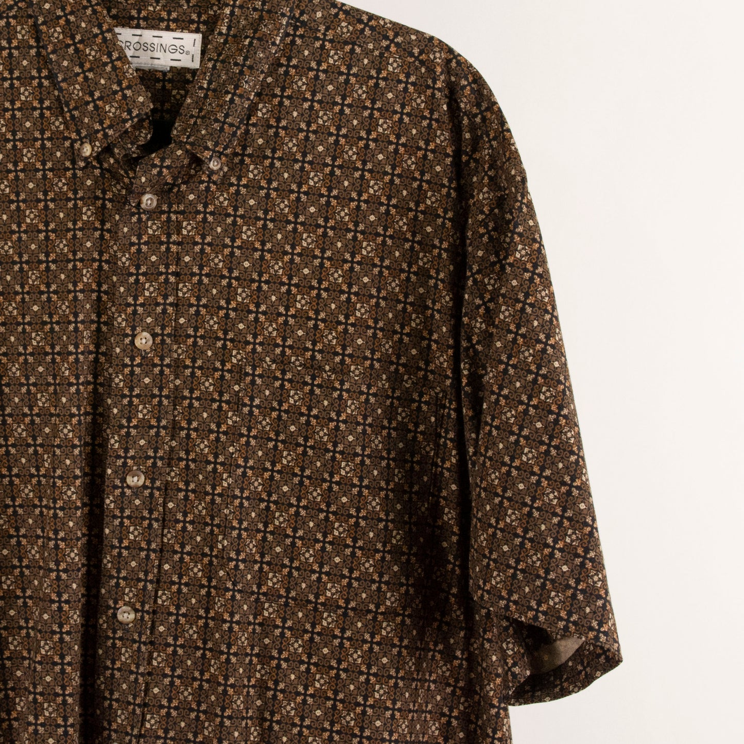 Camisa estampada marrón (XL) Crossings