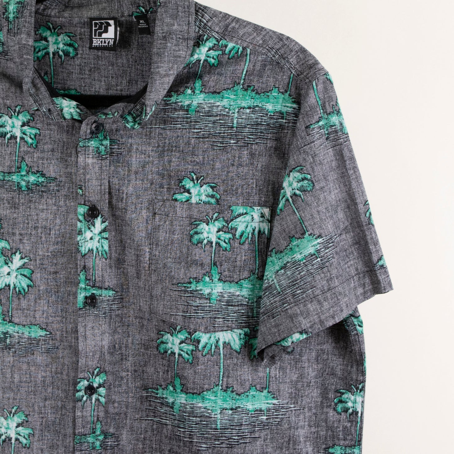 Camisa hawaiana gris (XL) Rklyn