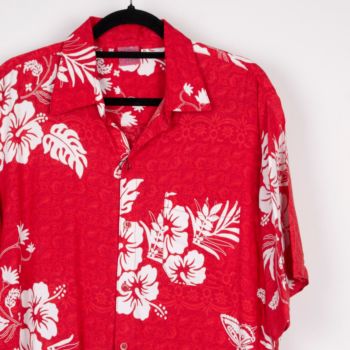 Camisa hawaiana roja (XL) Cabali