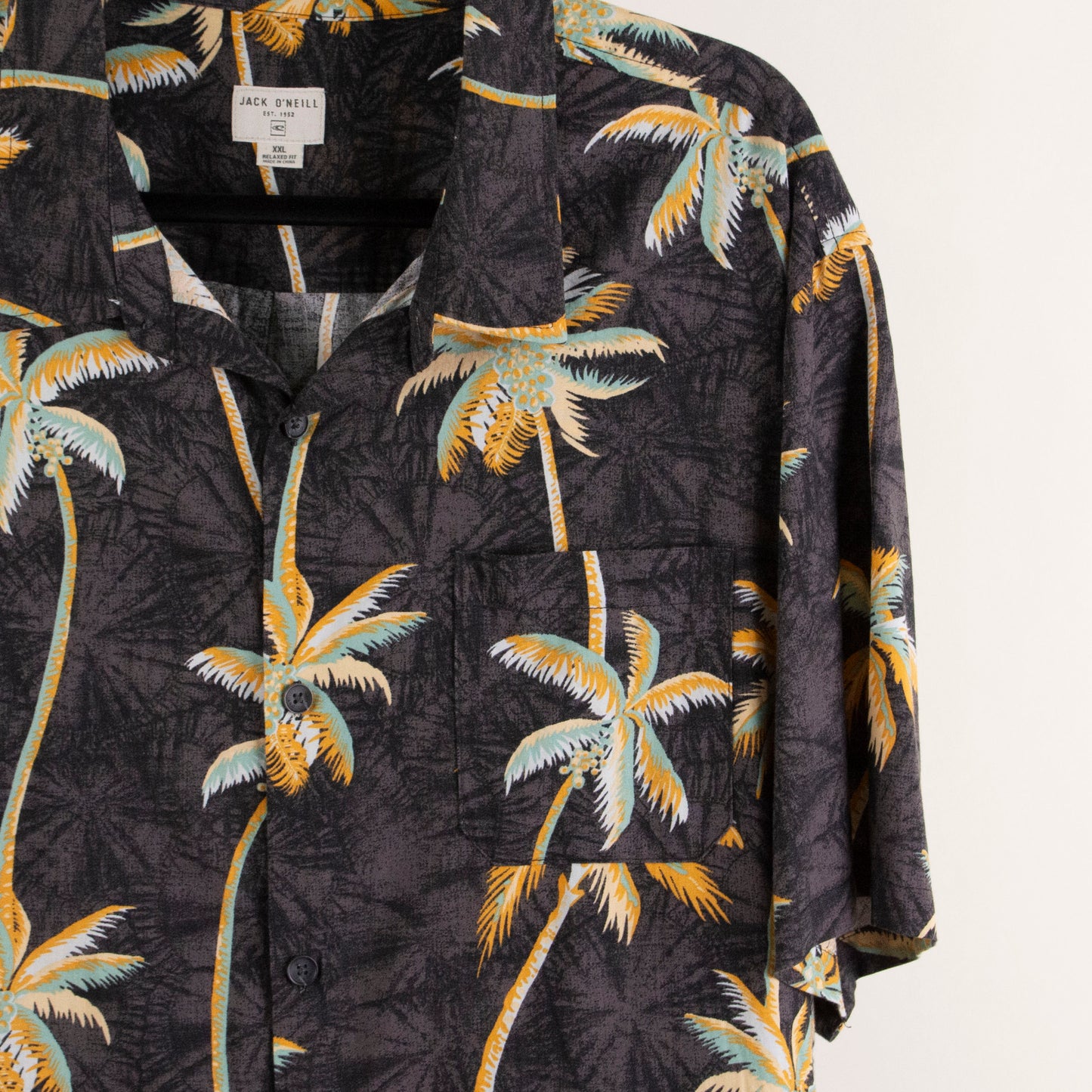 Camisa hawaiana negro (2XL) Jack O'Neill