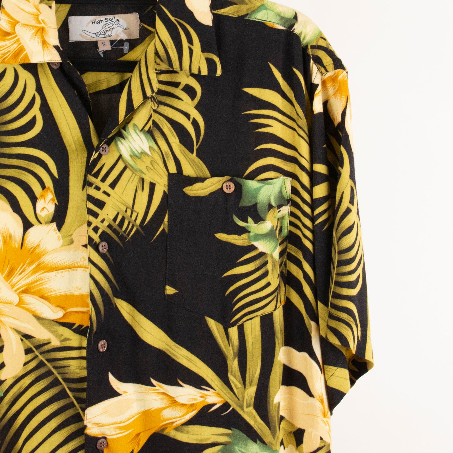 Camisa hawaiana negro (S) High Surf