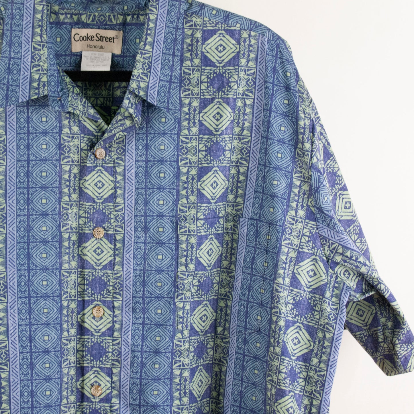 Camisa estampada azul (2XL) Cooke Street