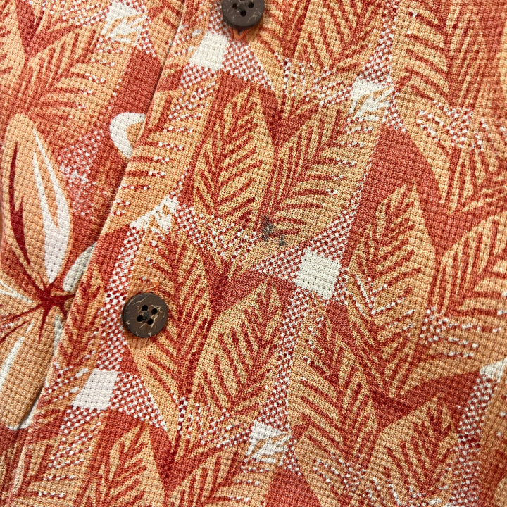 Camisa hawaiana naranja (M) Haggar