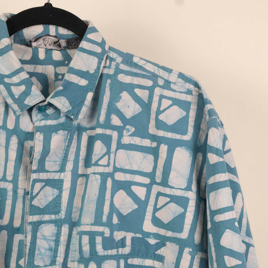 Camisa Hawaiana Azul (M) Kapito