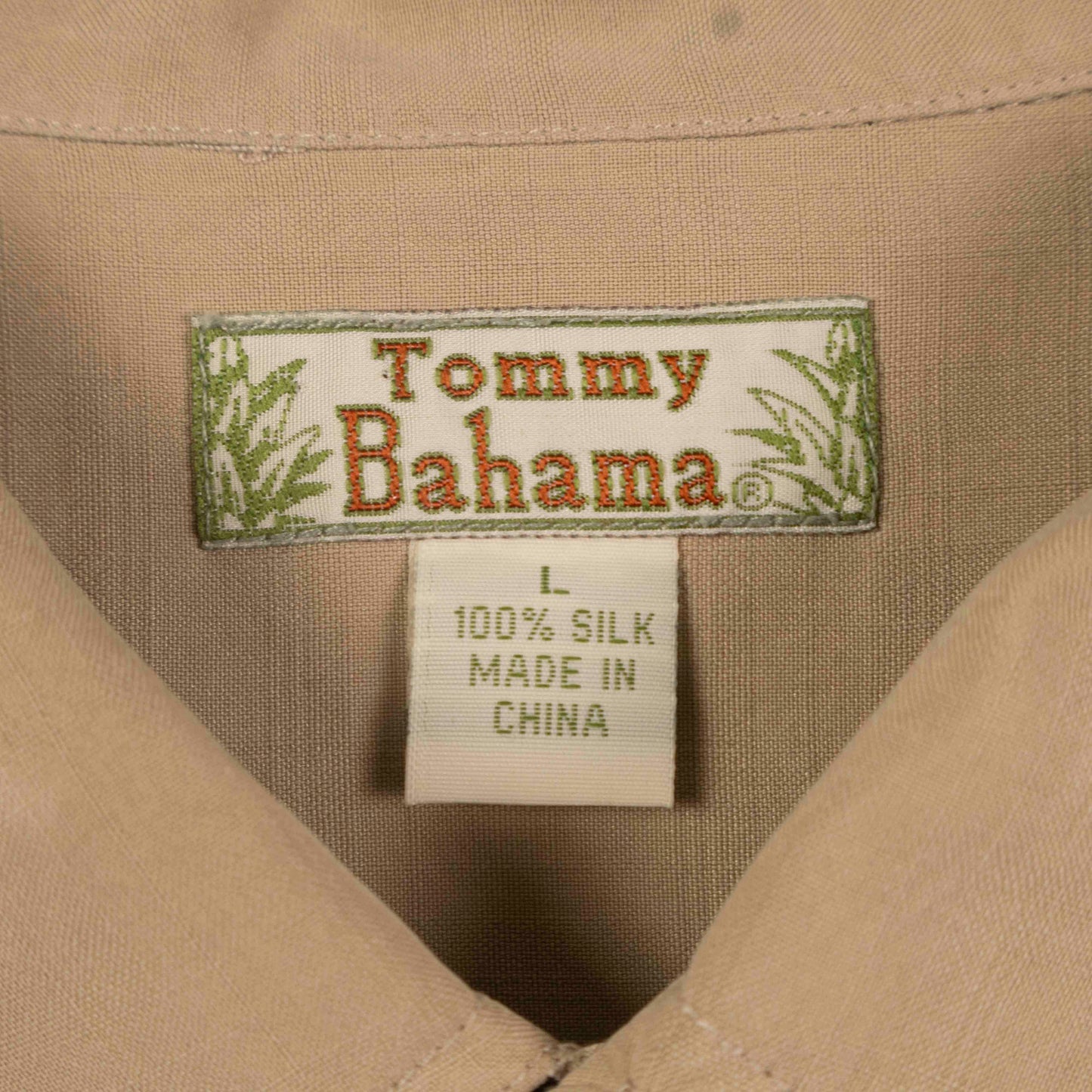 Camisa Estampada Manga Larga Beige (L) Tommy Bahama