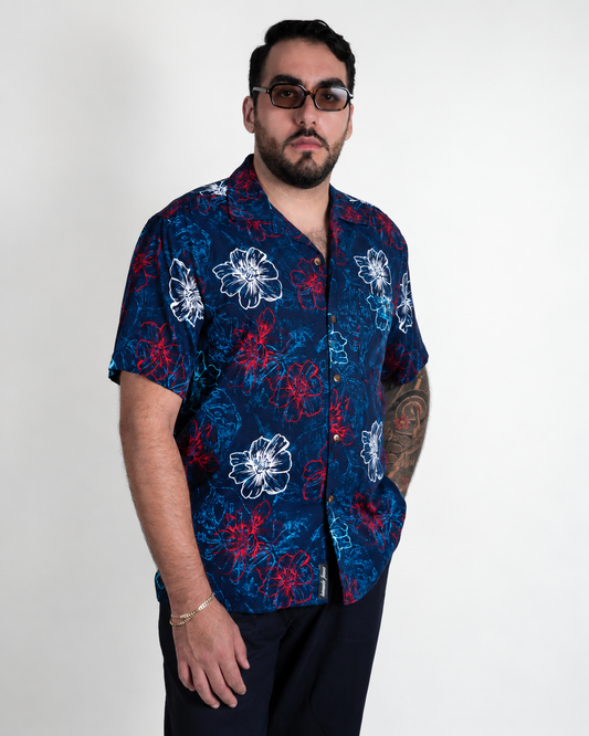 Camisa hawaiana azul (L) Fresco Lab