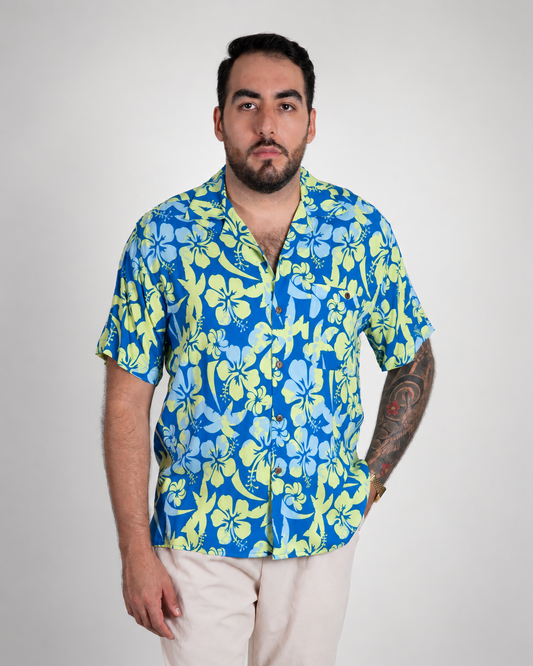 Camisa hawaiana azul (L) Fresco Lab