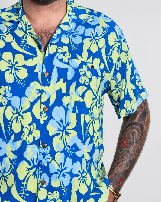 Camisa hawaiana azul (L) Fresco Lab