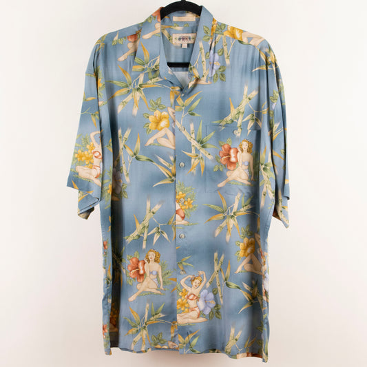 Camisa hawaiana azul (L) Campia