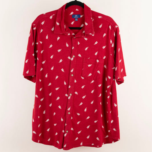 Camisa estampada rojo (L) George