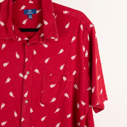 Camisa estampada rojo (L) George