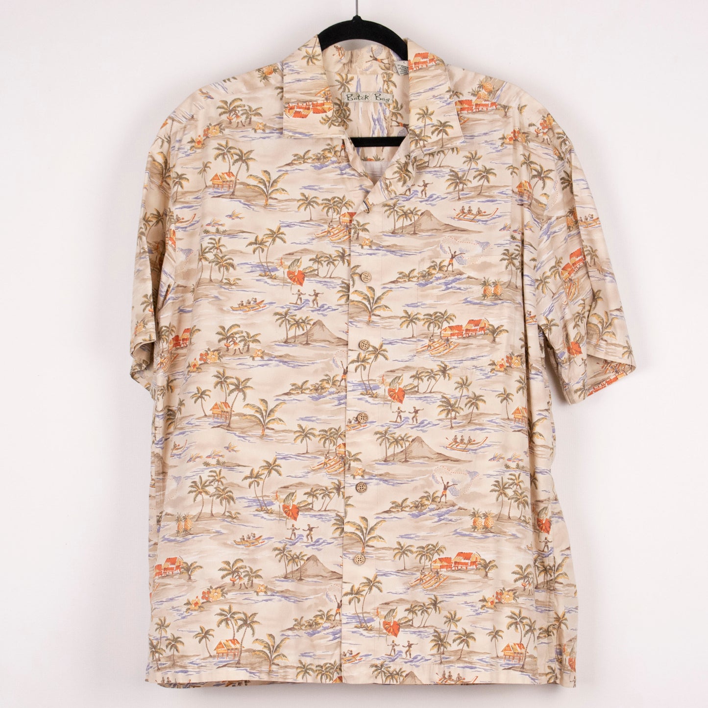 Camisa hawaiana beige (L) Batik Bay