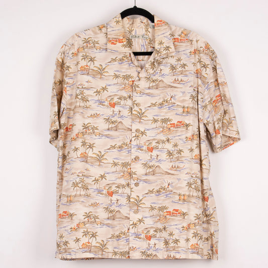 Camisa hawaiana beige (L) Batik Bay