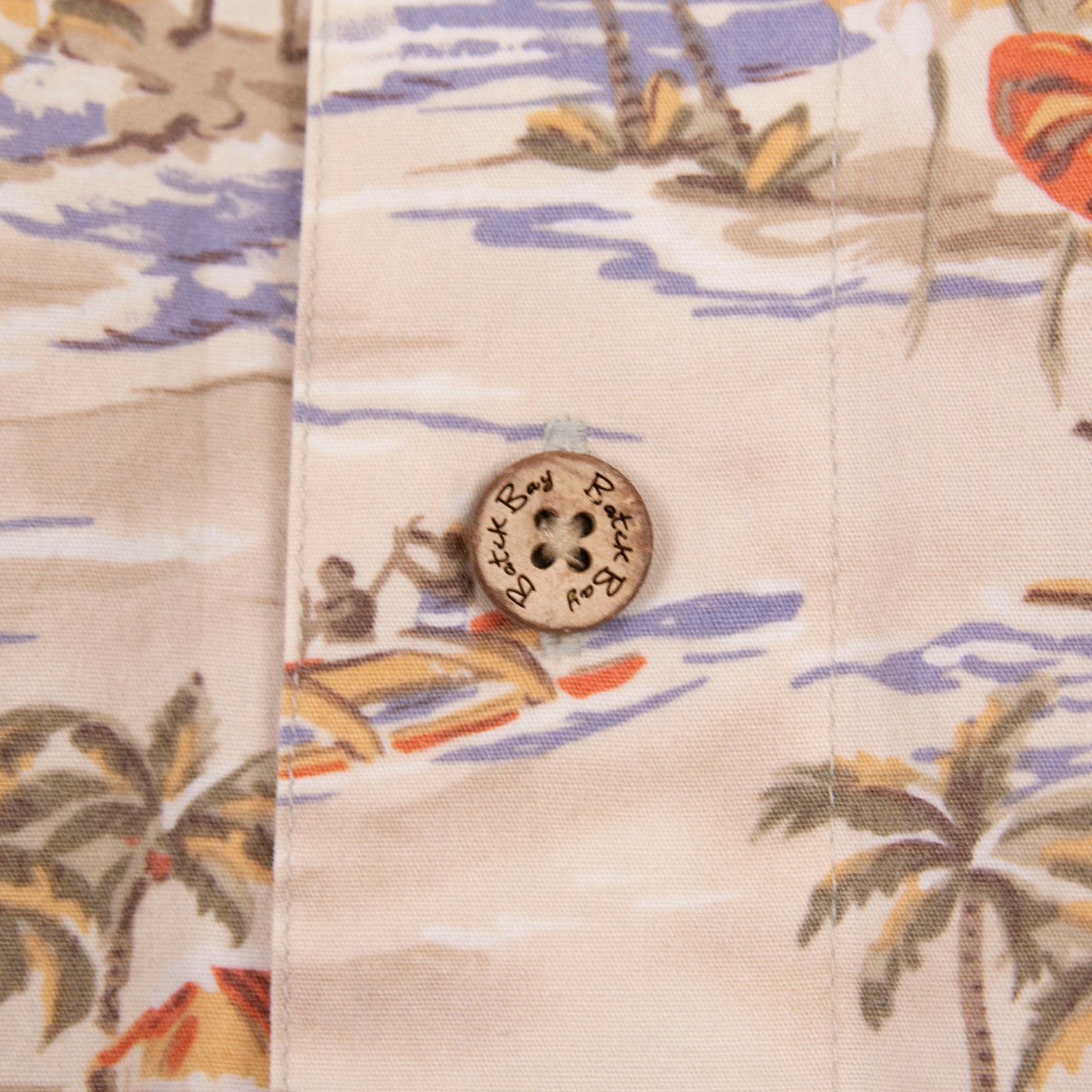 Camisa hawaiana beige (L) Batik Bay