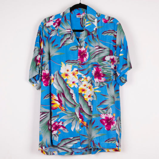 Camisa hawaiana azul (2XL) Makai Beach