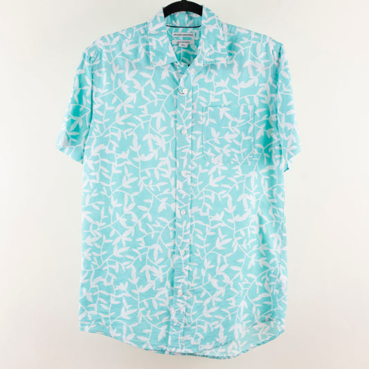 Camisa estampada azul (XS) Amazon essentials