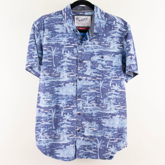 Camisa hawaiana azul (M) MBX Denim Wear
