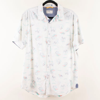Camisa hawaiana blanco (XL) Free Planet