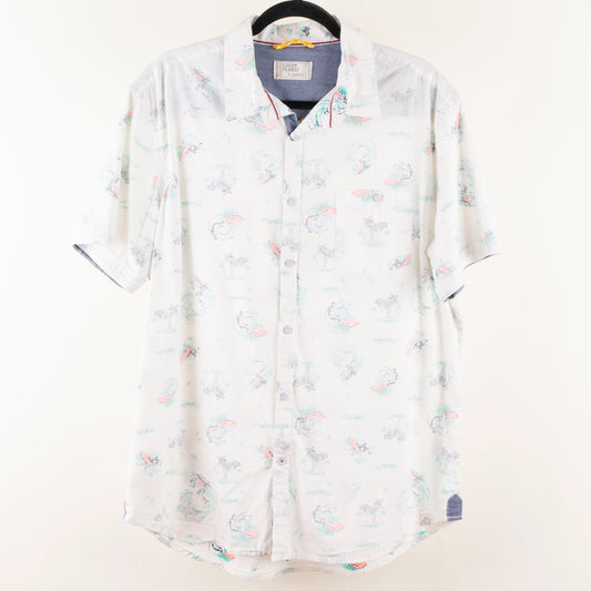 Camisa hawaiana blanco (XL) Free Planet