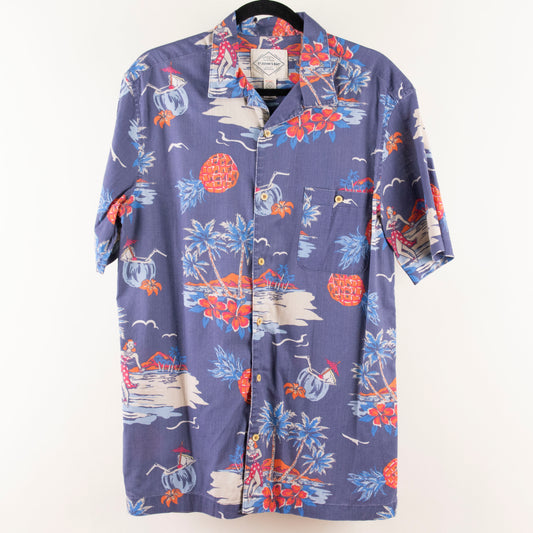 Camisa hawaiana azul (M) ST John's Bay