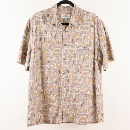 Camisa estampada marrón (L) Island Shores