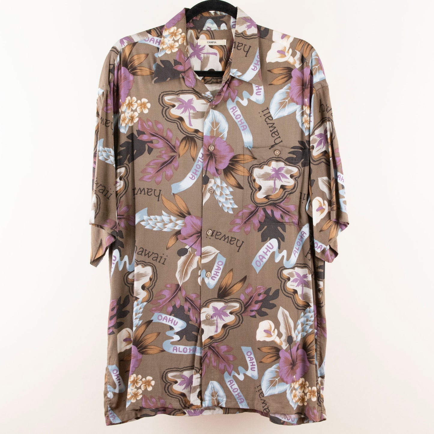 Camisa hawaiana marrón (L) Campia