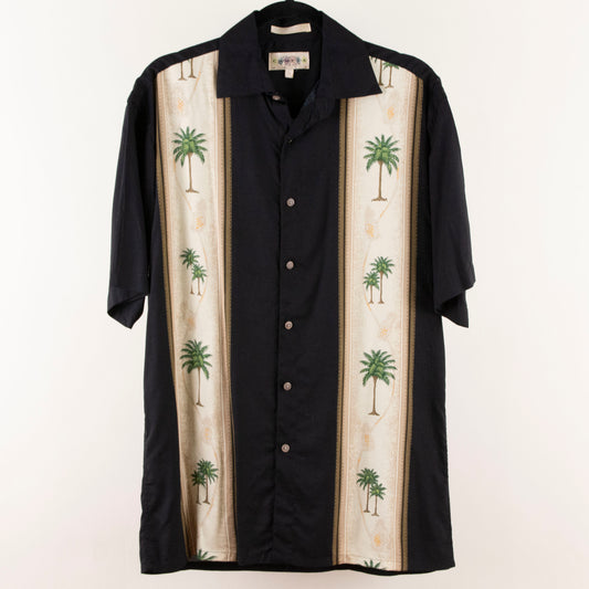 Camisa hawaiana negro (S) Campia