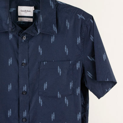 Camisa estampada azul marino (M) Goodfellow