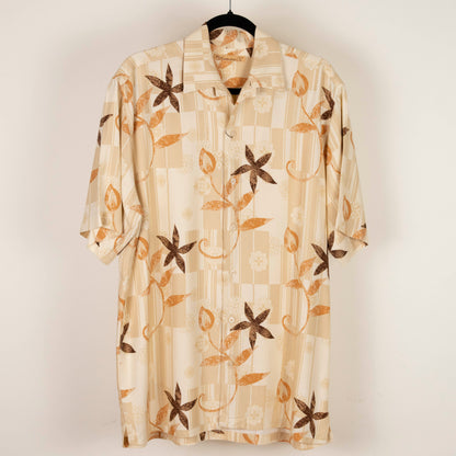 Camisa Hawaiana Beige (M) The havana co.