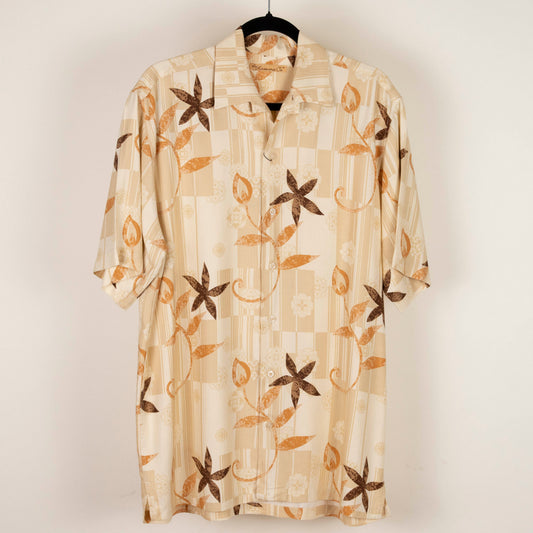 Camisa Hawaiana Beige (M) The havana co.